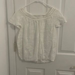 Women’s Floral Embroided White Top